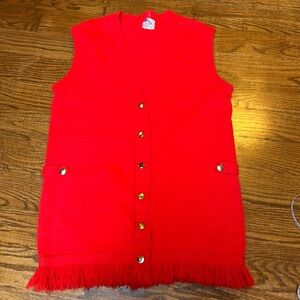 Wintuk vintage orlon bright orange vest